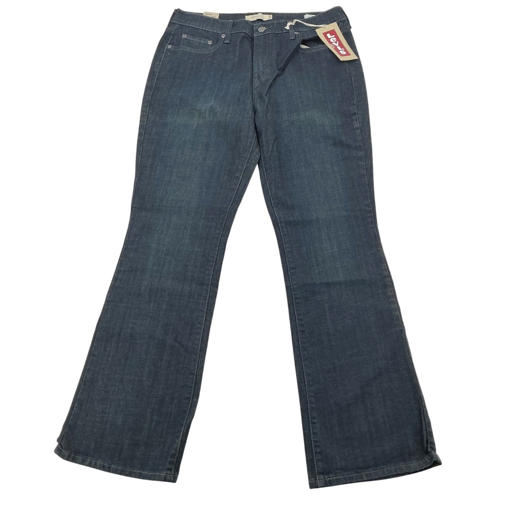 Levi's 515 Jeans Women 12M Dark Wash Boot Cut Mid Rise City Slicker Y2K New